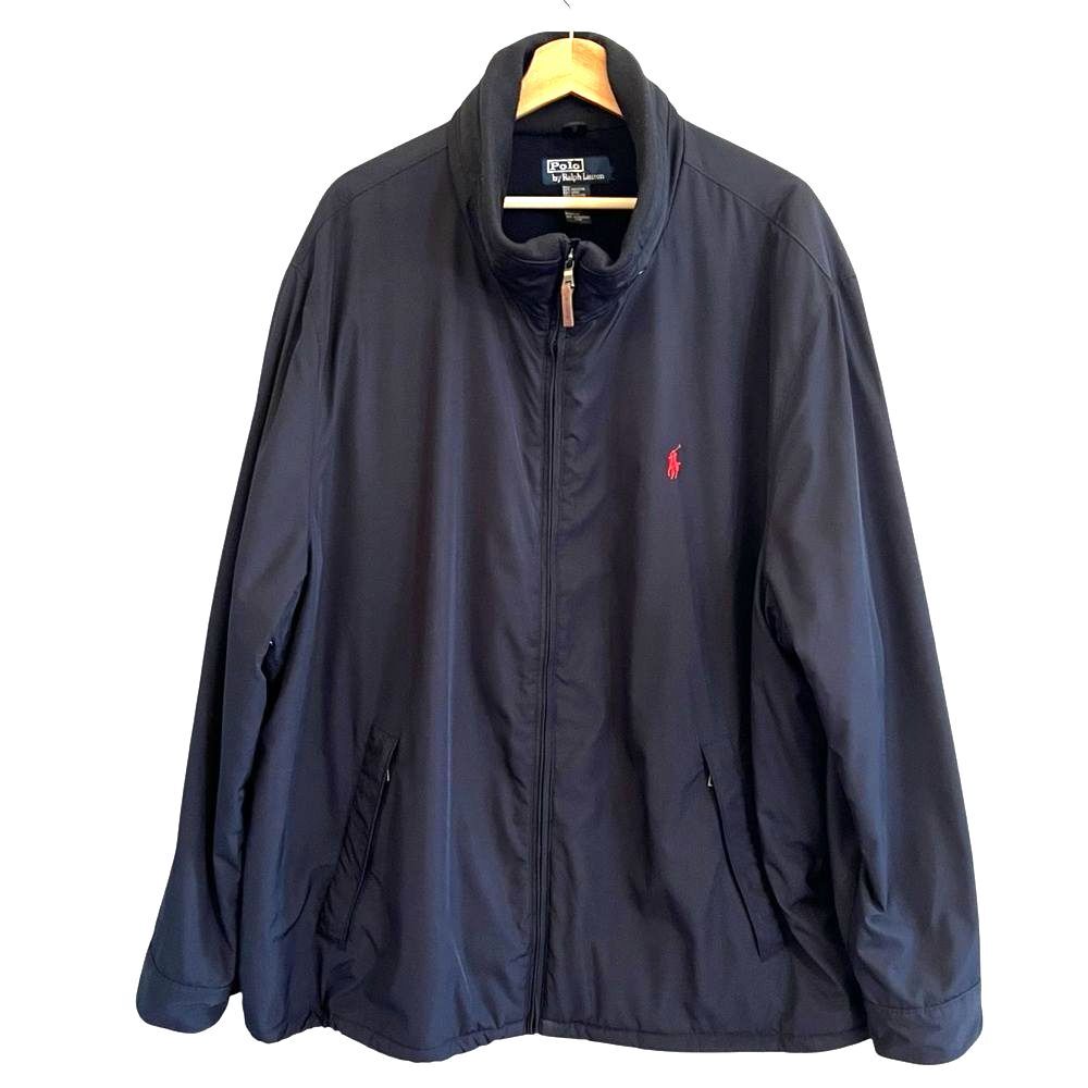 Polo Ralph Lauren Mens Fleece Lined Zip Jacket Size 4X Old Money Preppy Casual